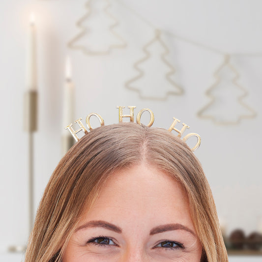Ho Ho Ho Metal Christmas Headband