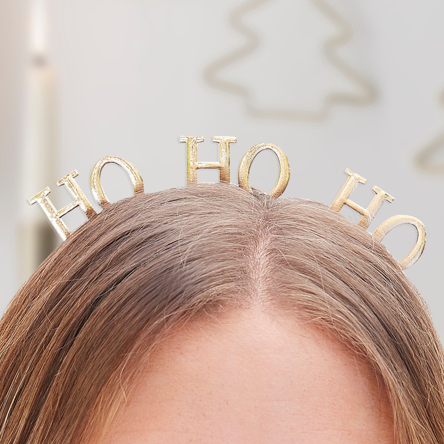 Ho Ho Ho Metal Christmas Headband