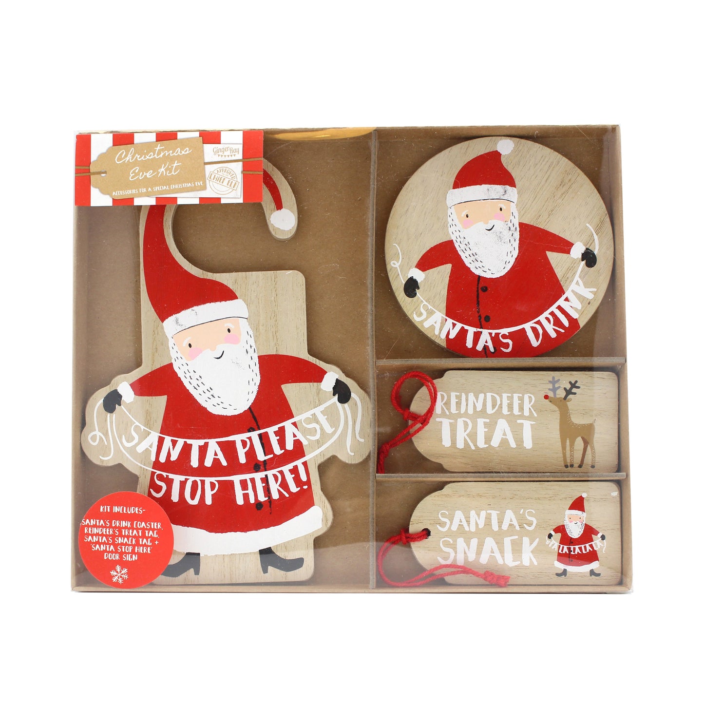 Wooden Santas Coming Christmas Eve Kit - Santa & Friends
