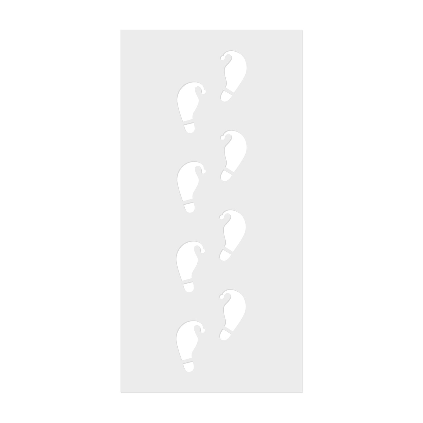 Elf Shaped Christmas Footprint Stencil