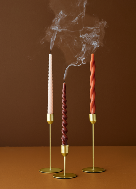 Candles - 3pk Shaped Dinner Candles