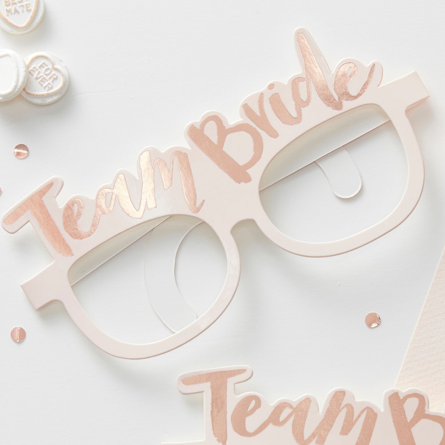 Pink & Rose Gold Team Bride Hen Party Glasses - Team Bride