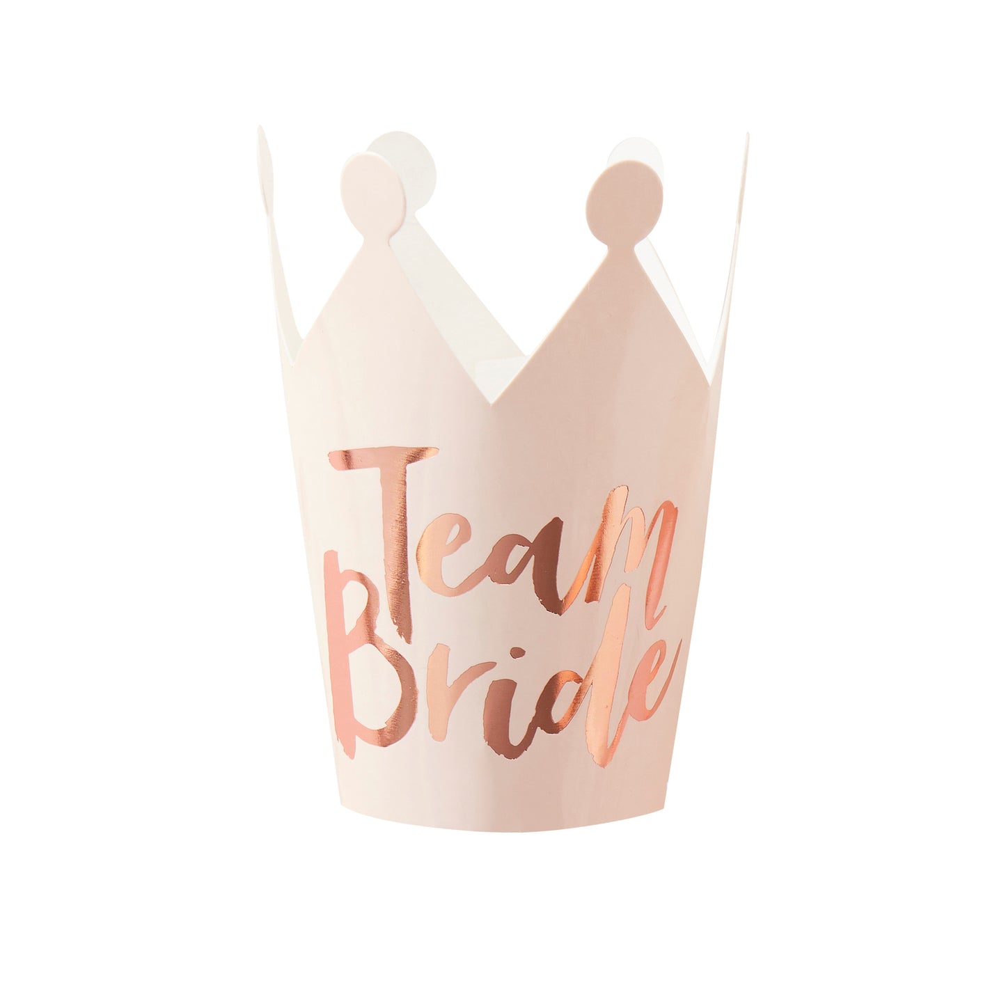 Pink and Rose Gold Foiled Team Bride Party Crowns - Team Bride