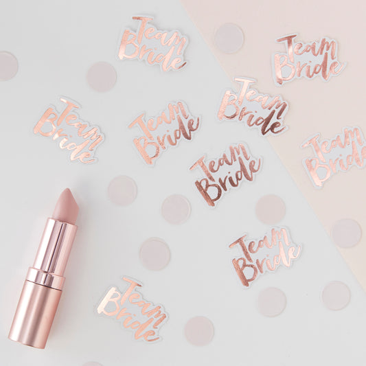 Rose Gold Foiled Team Bride Confetti- Team Bride