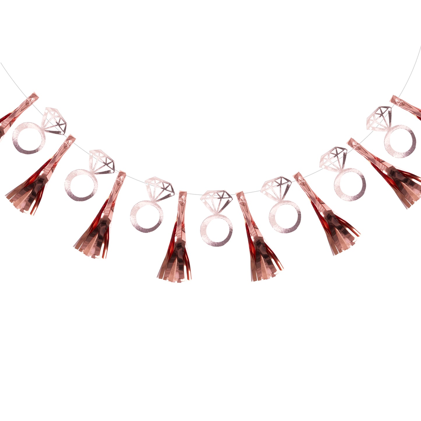 Rose Gold Foiled Ring Tassel Garland - Team Bride