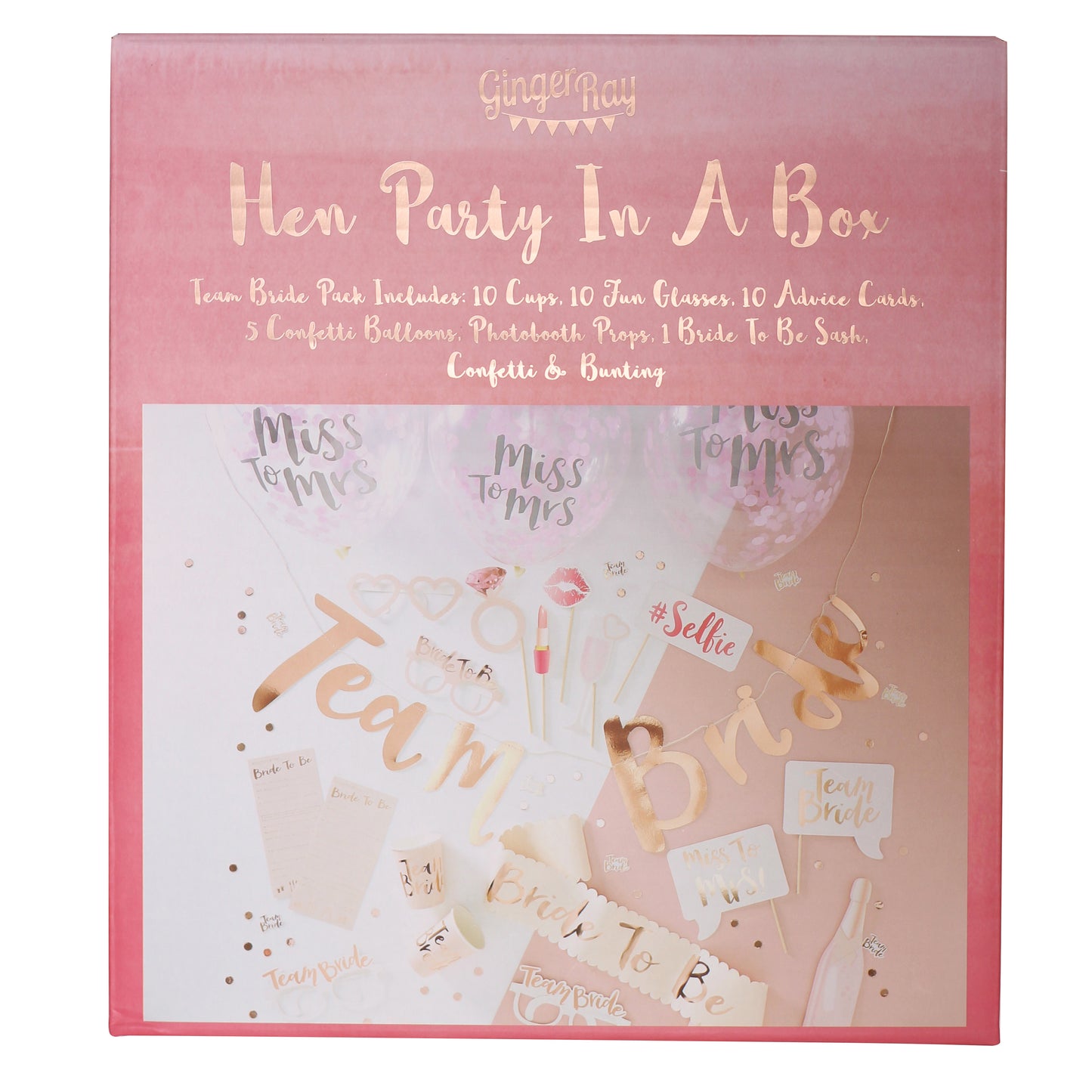 Rose Gold Hen Party In A Box