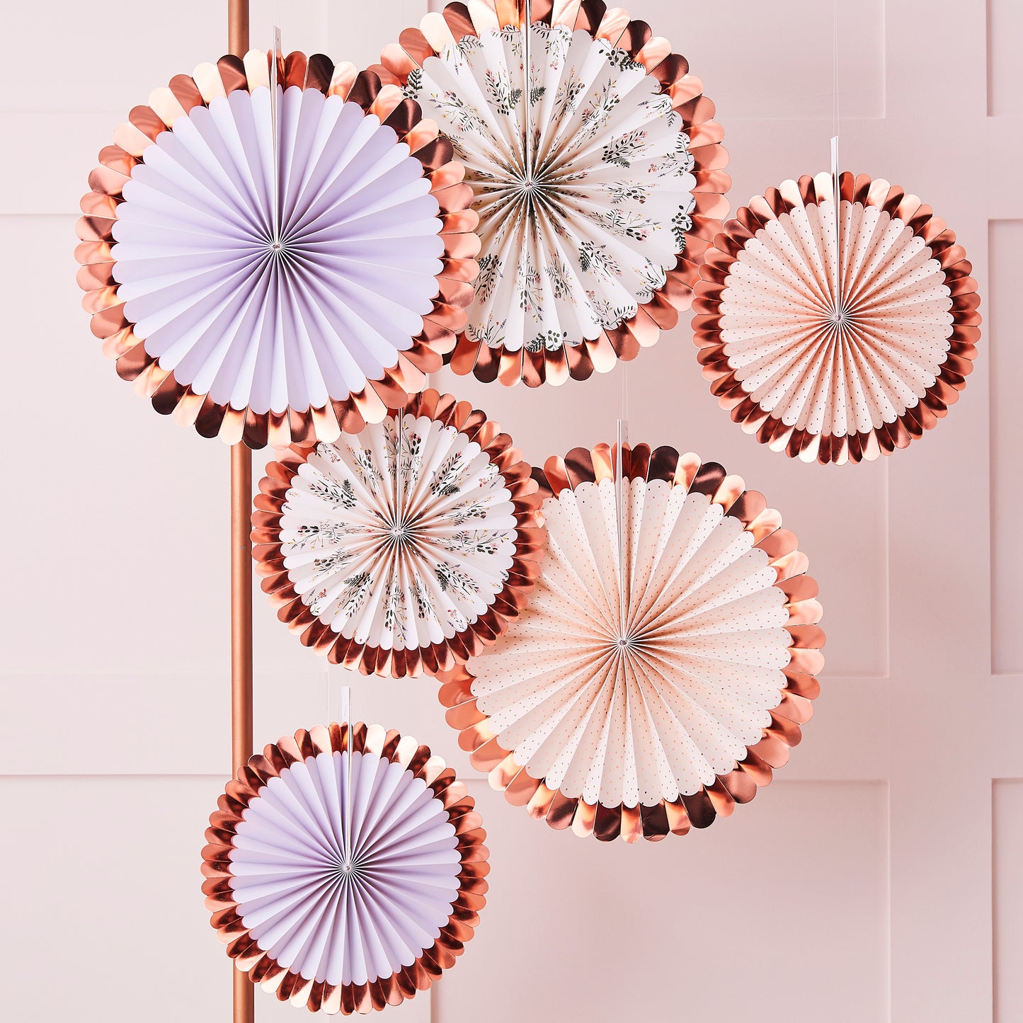 Pastel And Floral Fan Tea Party Decorations