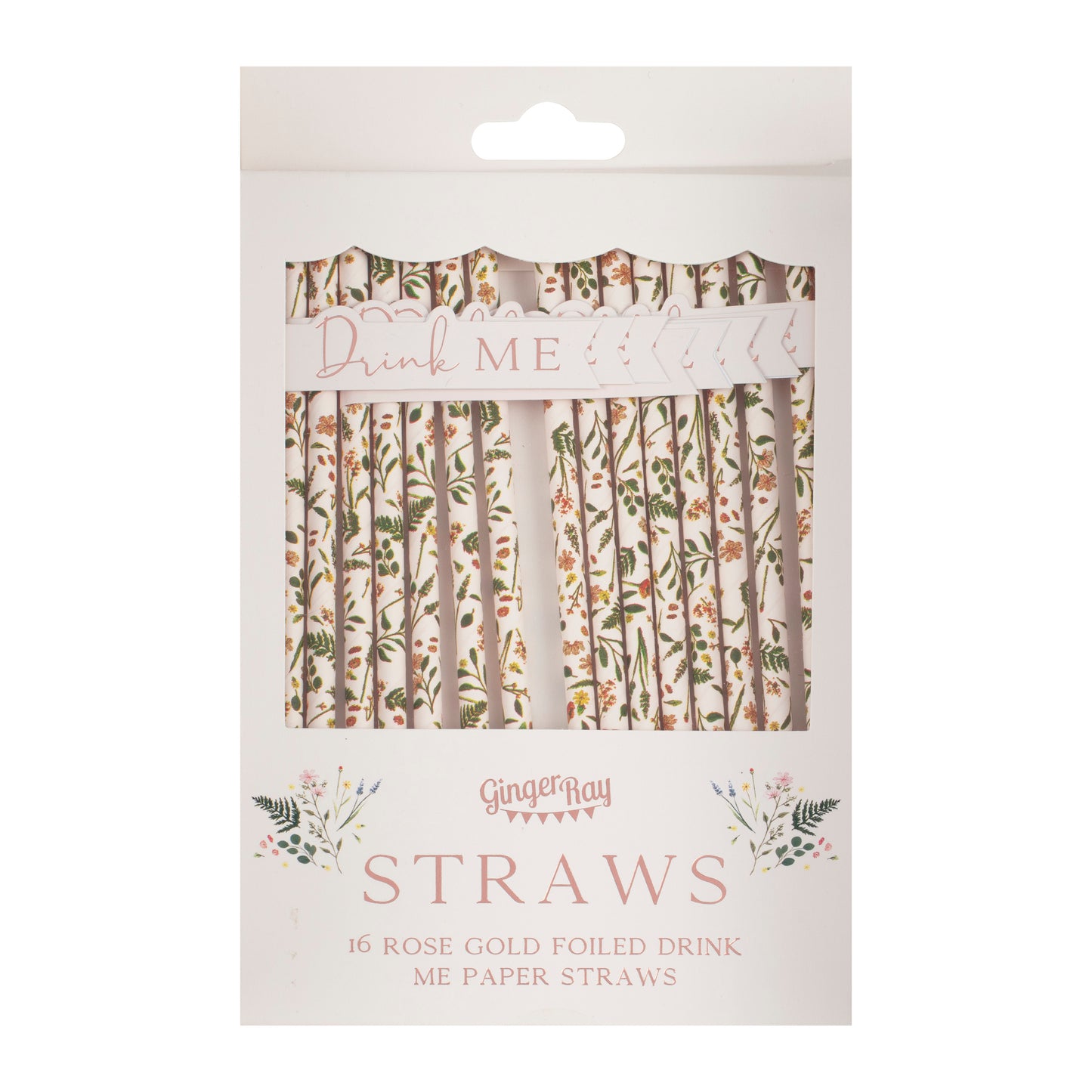 Tea Party Flag Paper Straws
