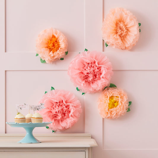 Tissue Paper Flowers Decoration