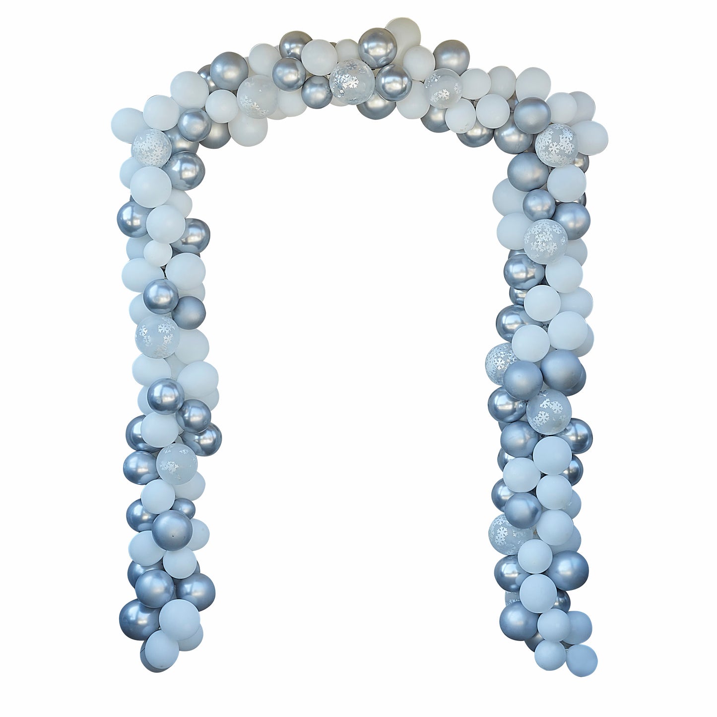 Silver And White Christmas Door Balloon Arch Kit