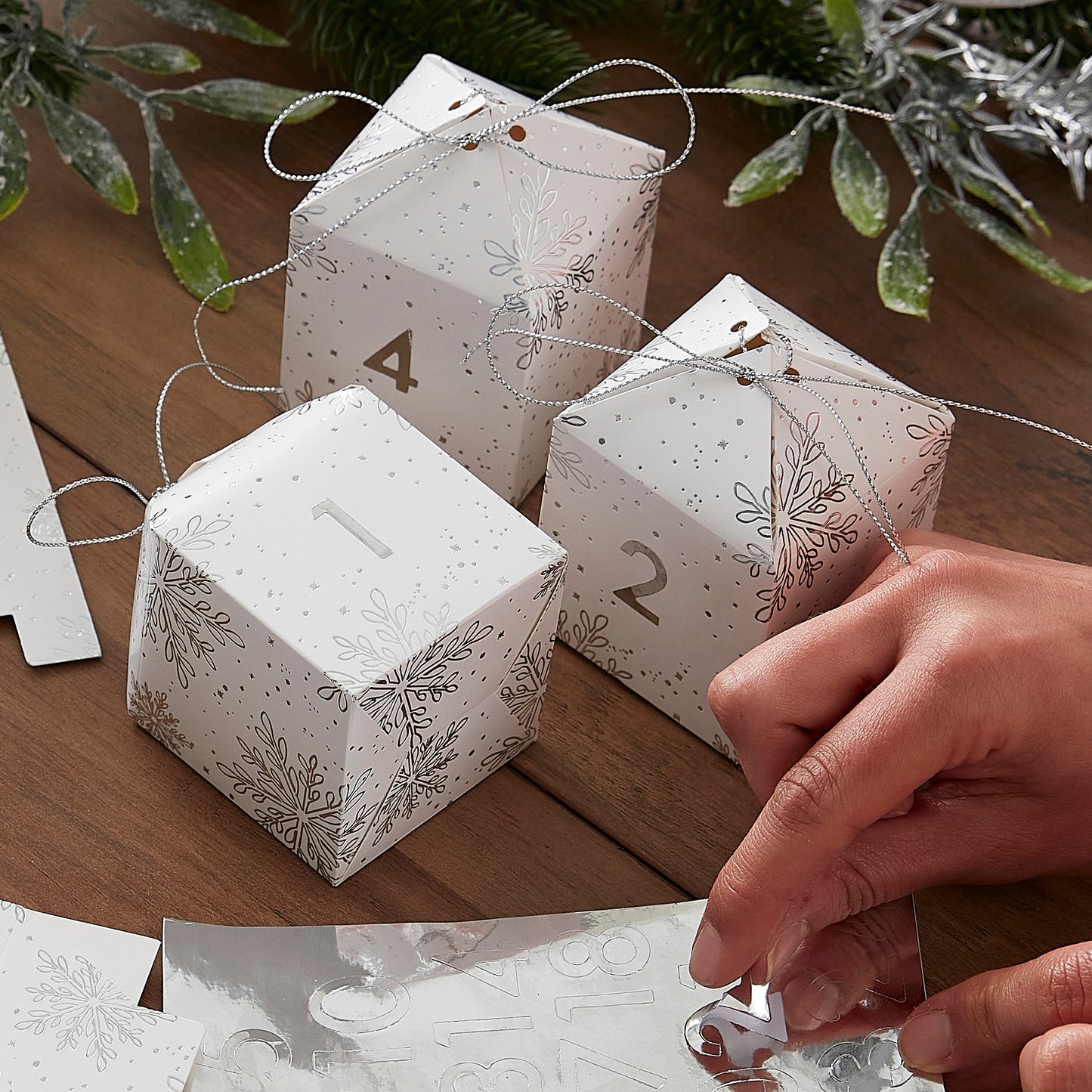 Fill Your Own Snowflake Advent Calendar Boxes