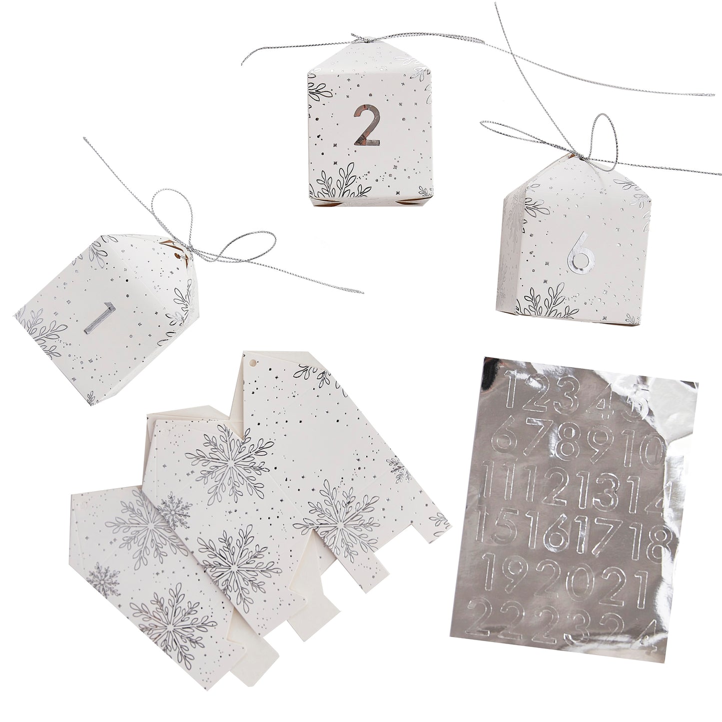Fill Your Own Snowflake Advent Calendar Boxes