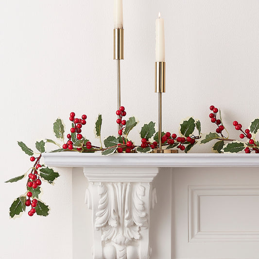 Artificial Christmas Holly Garland