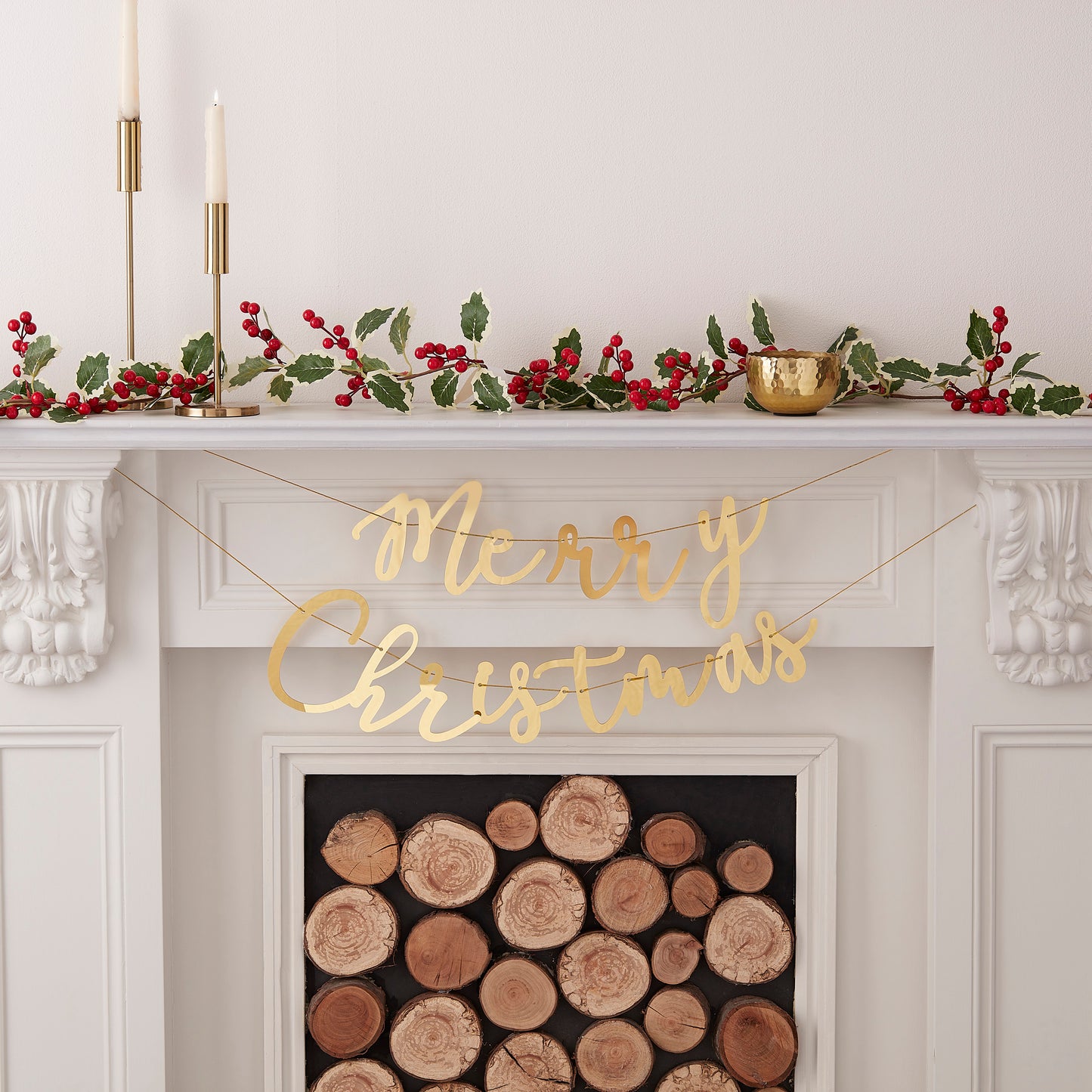 Holly Leaves Christmas Garland Decoration