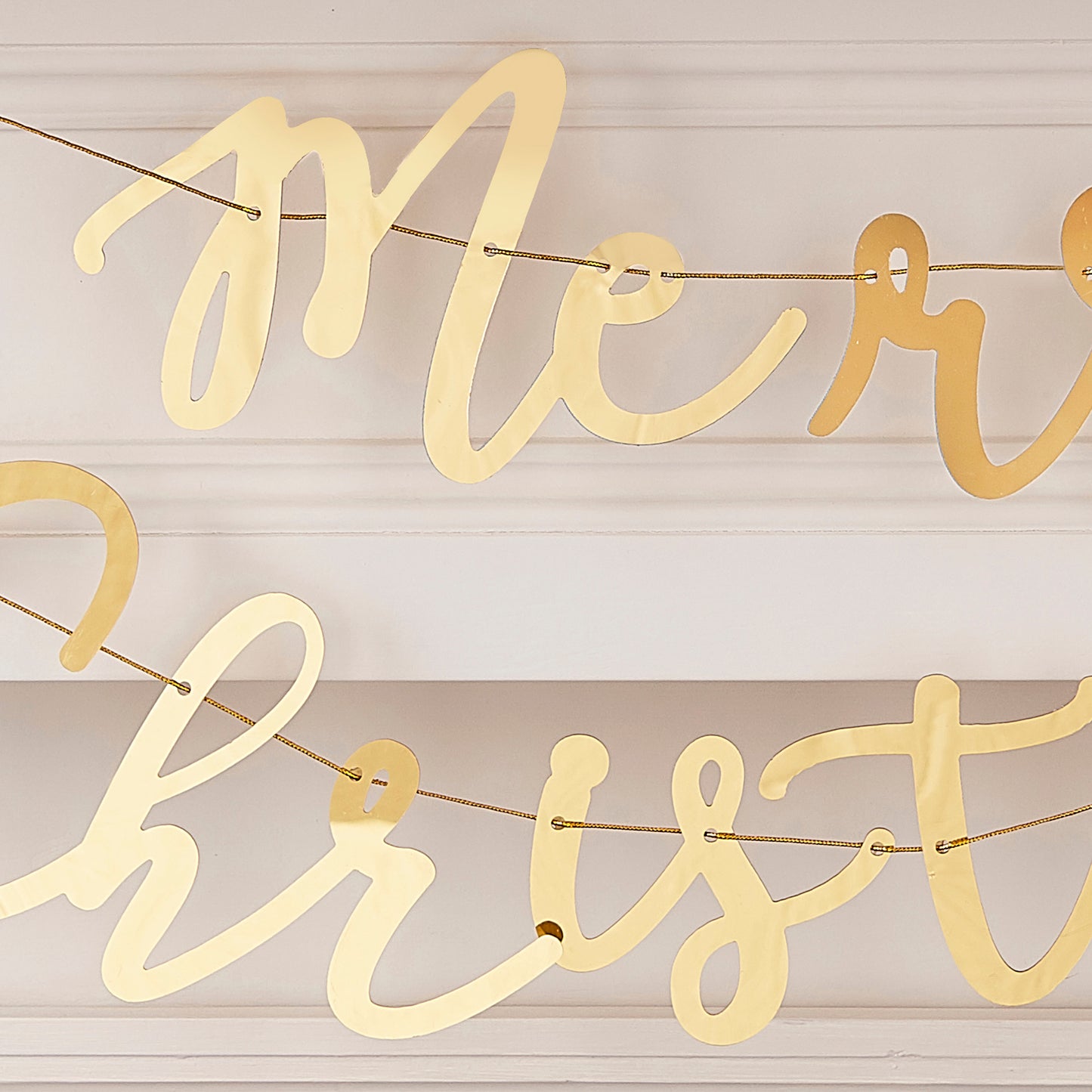 Merry Christmas Gold Acrylic Bunting
