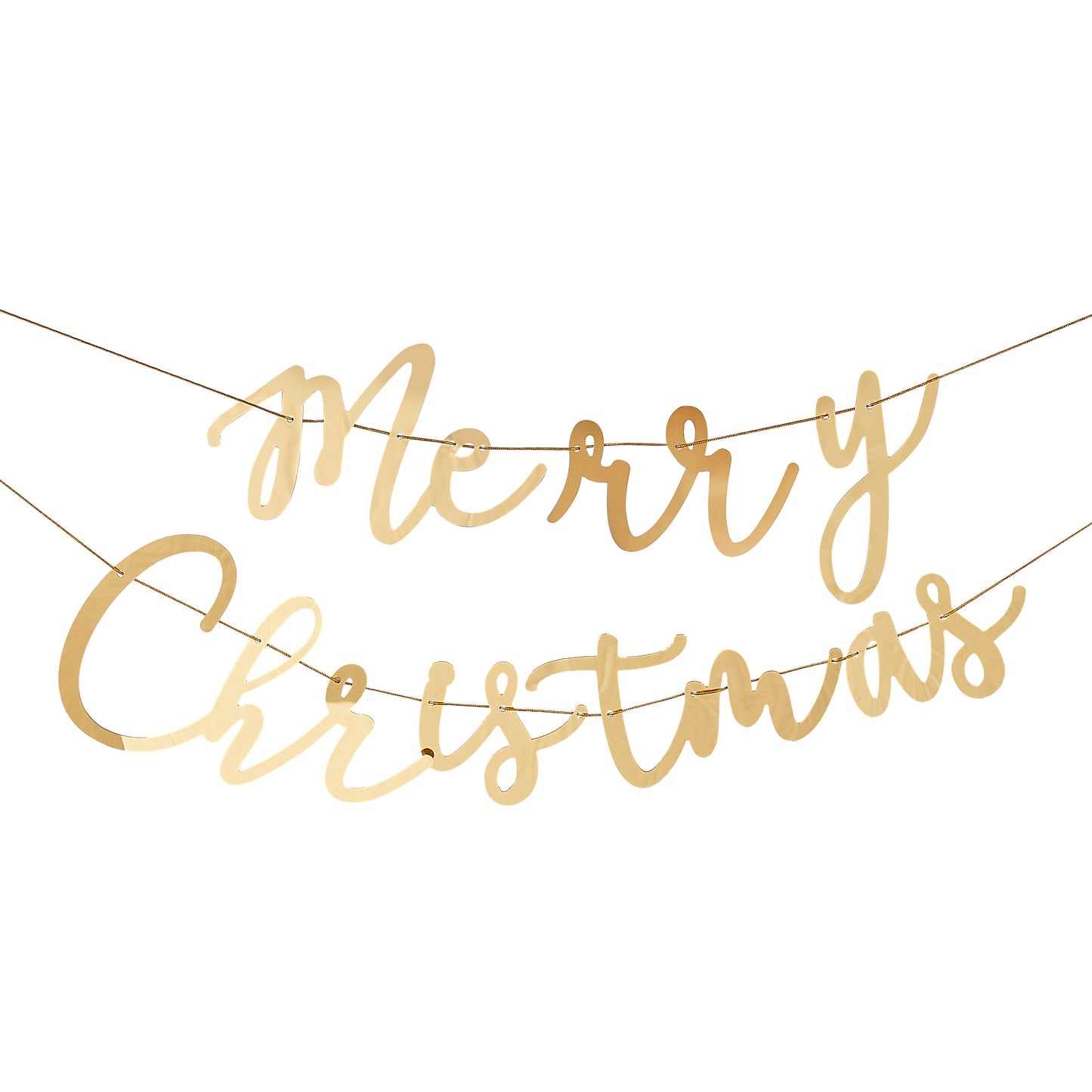 Merry Christmas Gold Acrylic Bunting