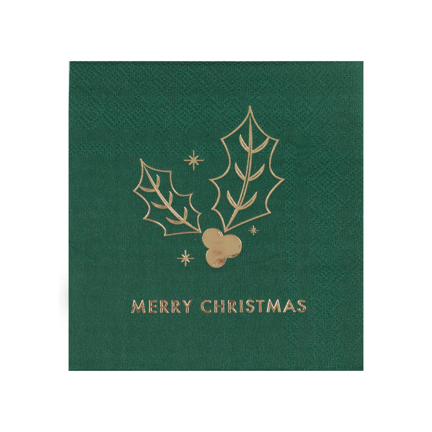 Green Merry Christmas Napkins