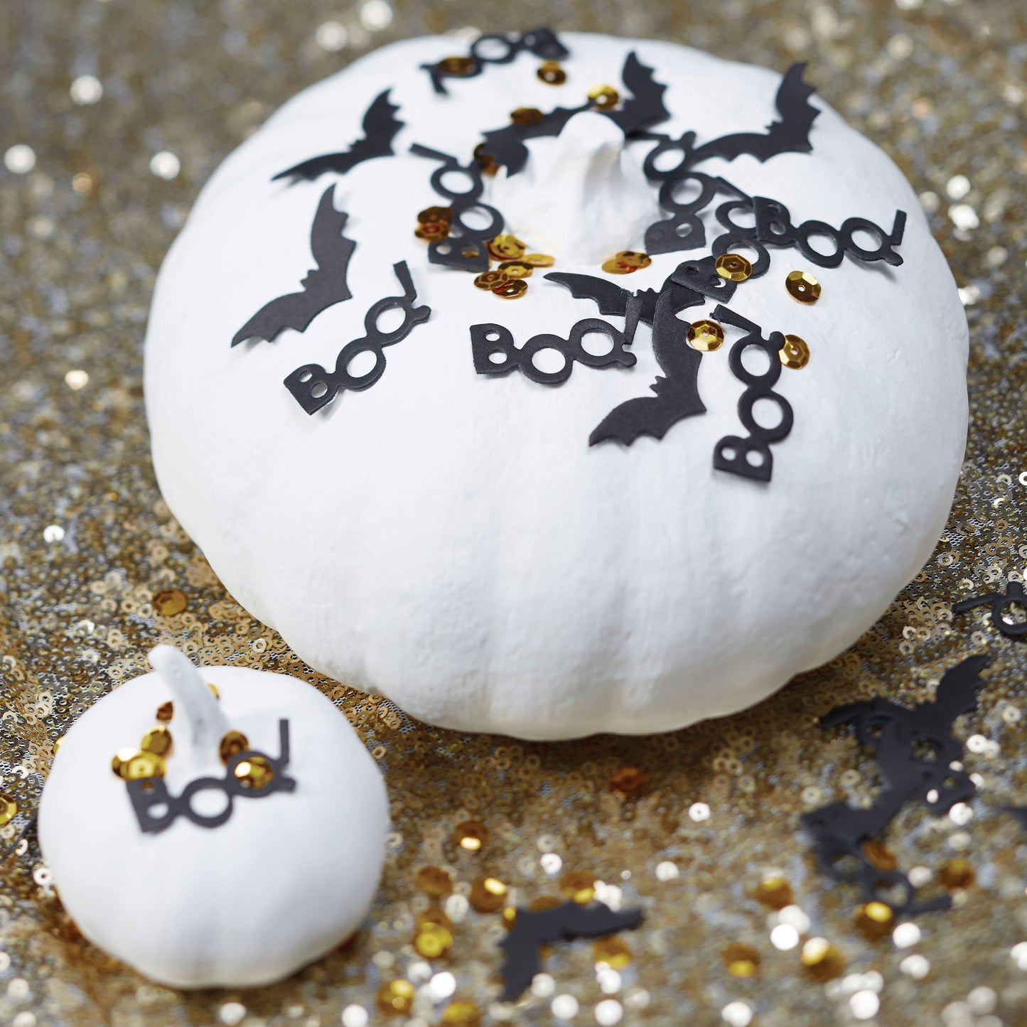 Black & Gold Halloween Table Confetti