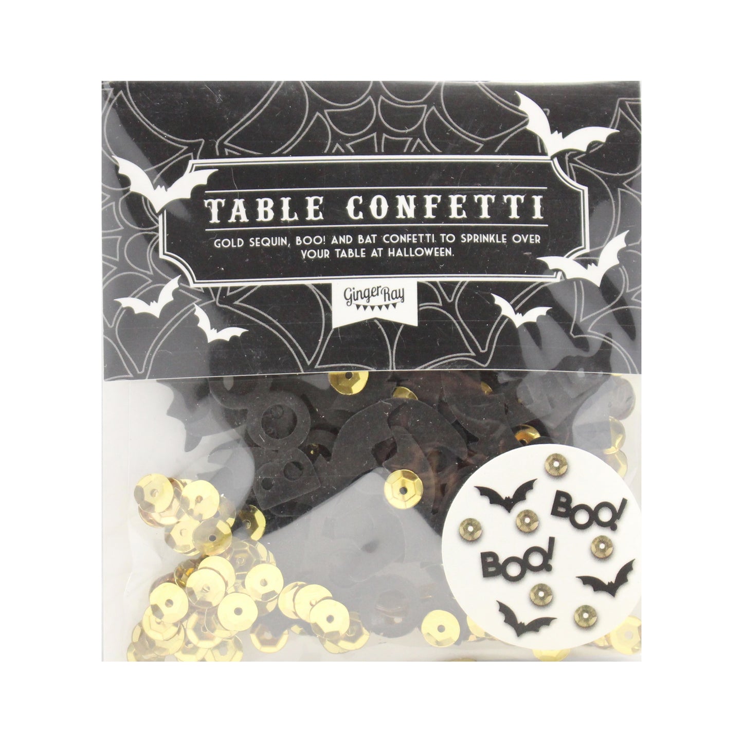 Black & Gold Halloween Table Confetti