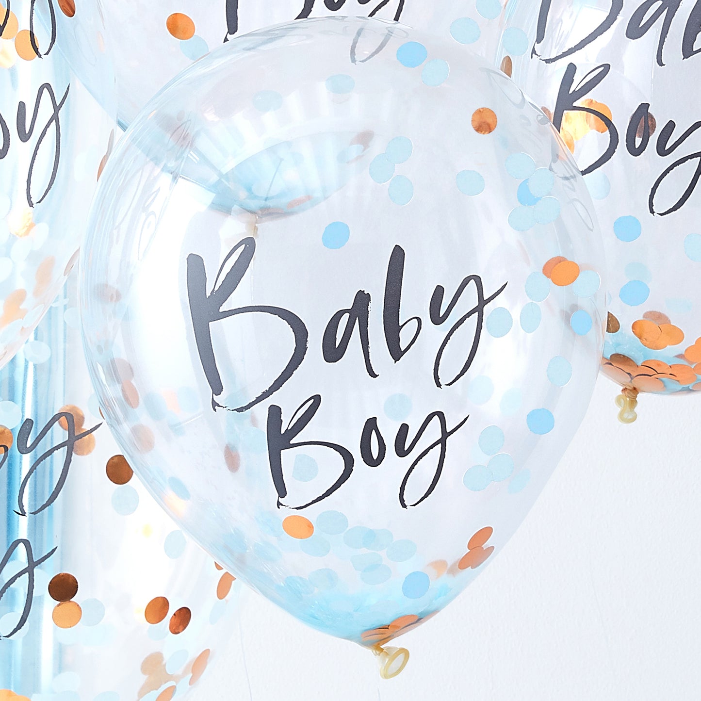 Blue Baby Boy Baby Shower Confetti Balloons