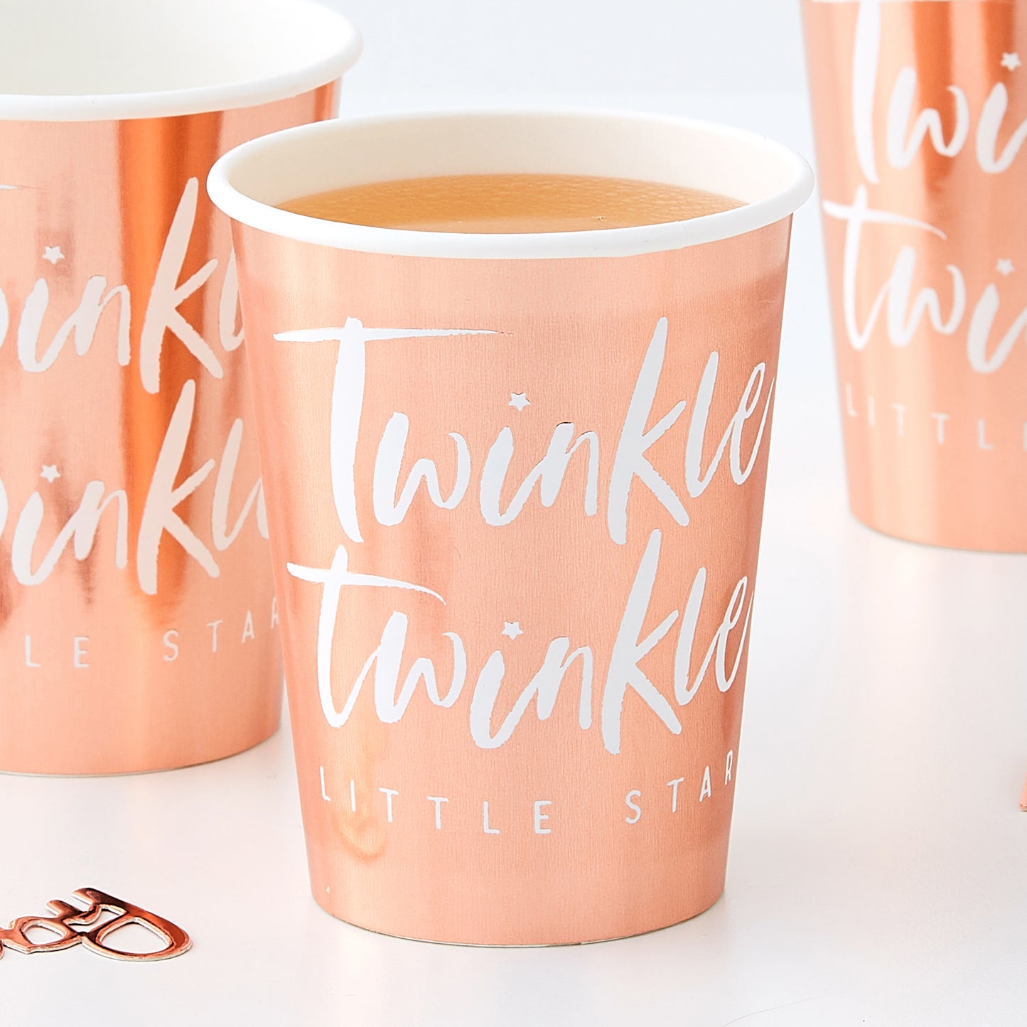 Rose Gold Foiled Paper Cups