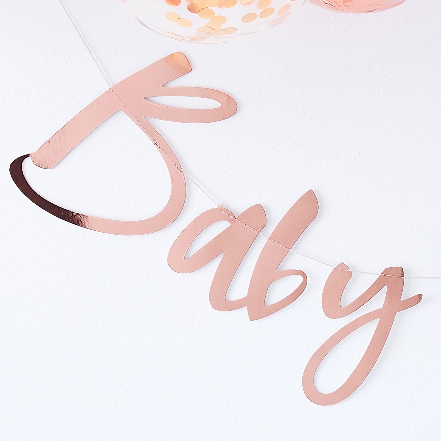 Rose Gold Baby Shower Bunting
