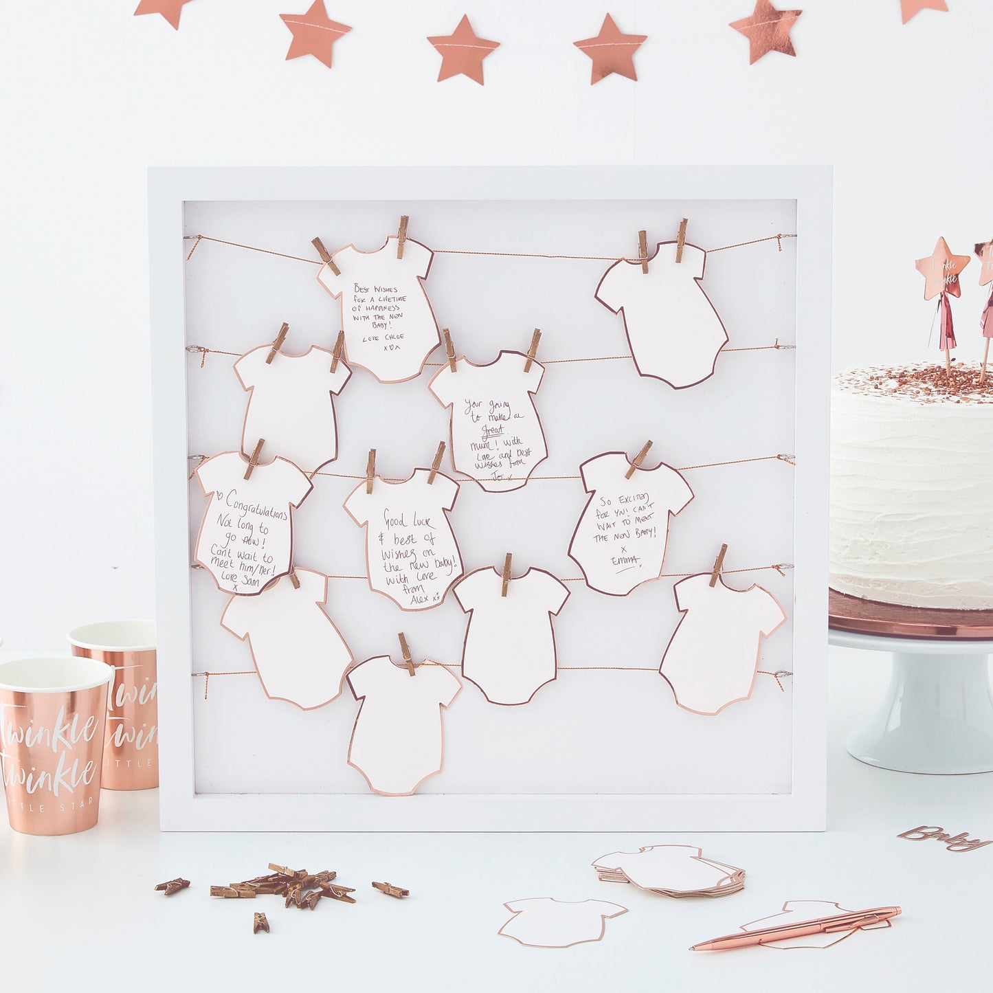 Babygrow Frame Baby Shower Guest Book Alternative