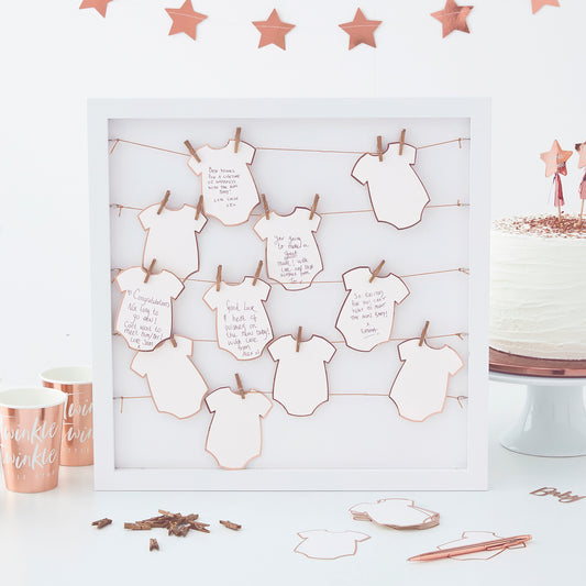 Babygrow Frame Baby Shower Guest Book Alternative
