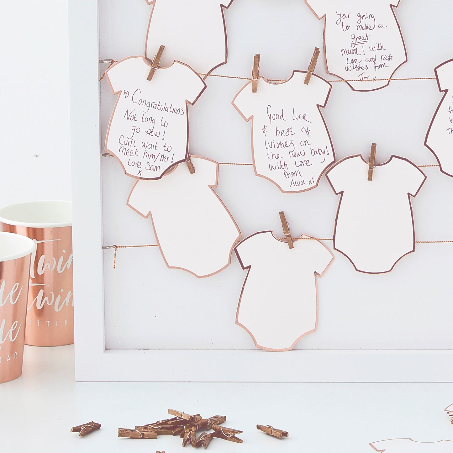 Babygrow Frame Baby Shower Guest Book Alternative