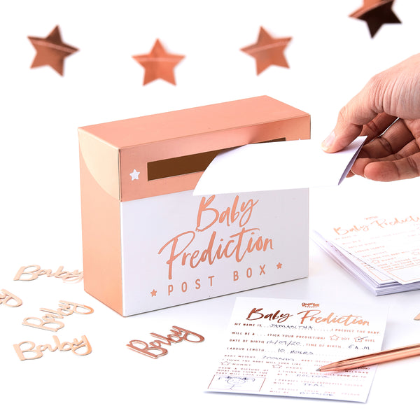 Ginger Ray - Confezione da 10 biglietti per baby shower, colore: oro