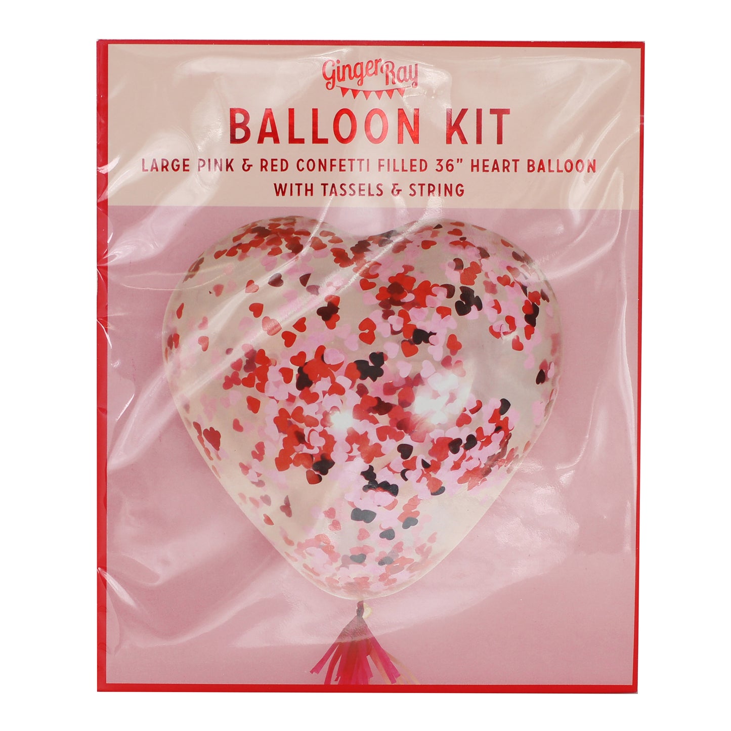 Giant Heart Shaped Confetti Balloon