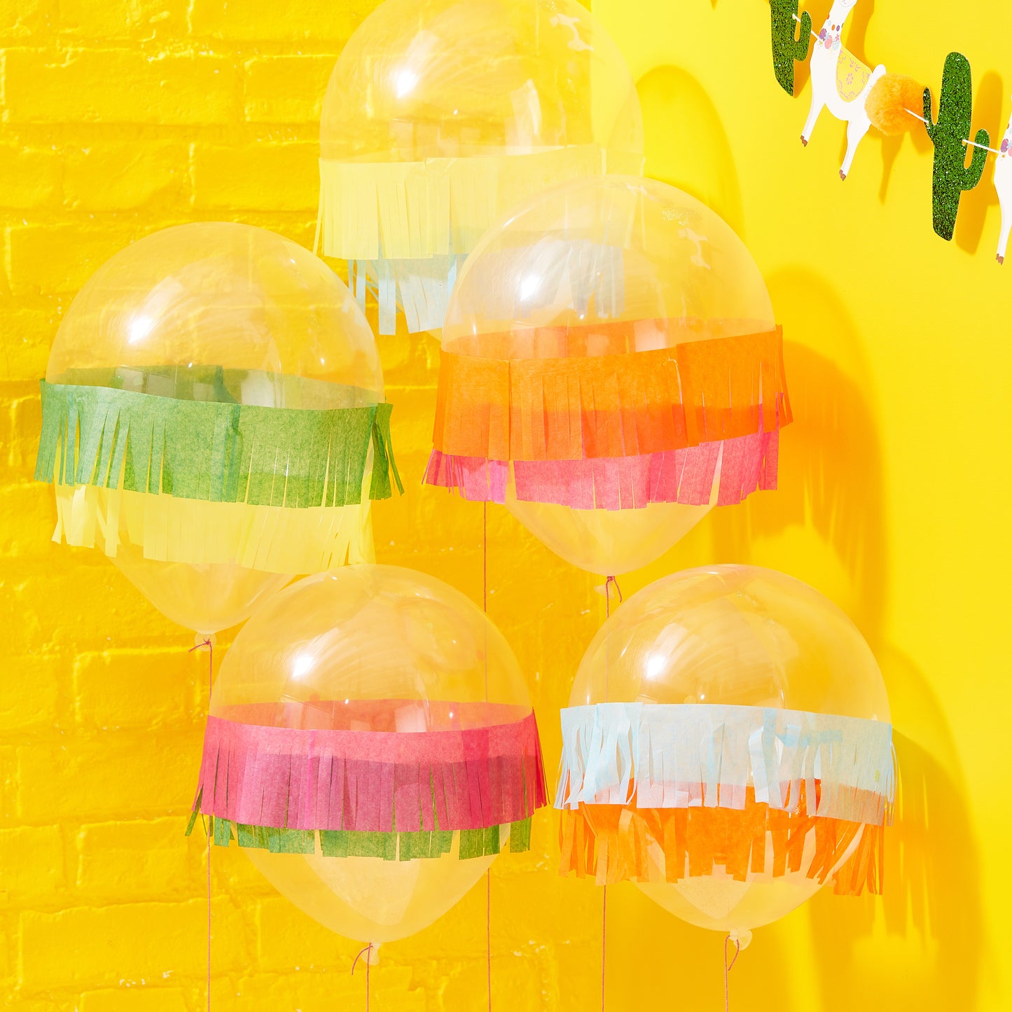 Tissue Fringe Mexican Party Balloons - Viva la fiesta