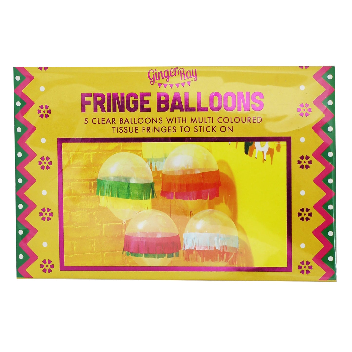 Tissue Fringe Mexican Party Balloons - Viva la fiesta