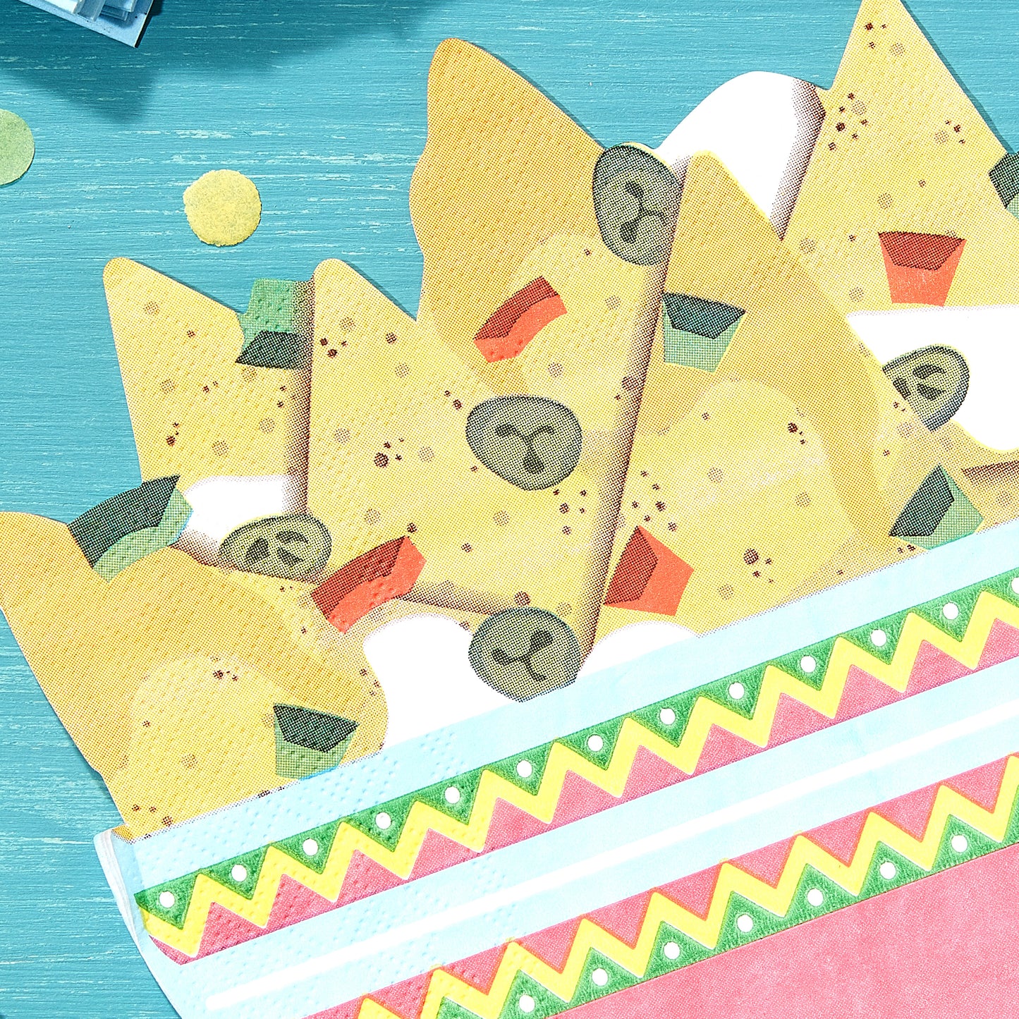 Nachos Shaped Paper Party Napkins - Viva la fiesta