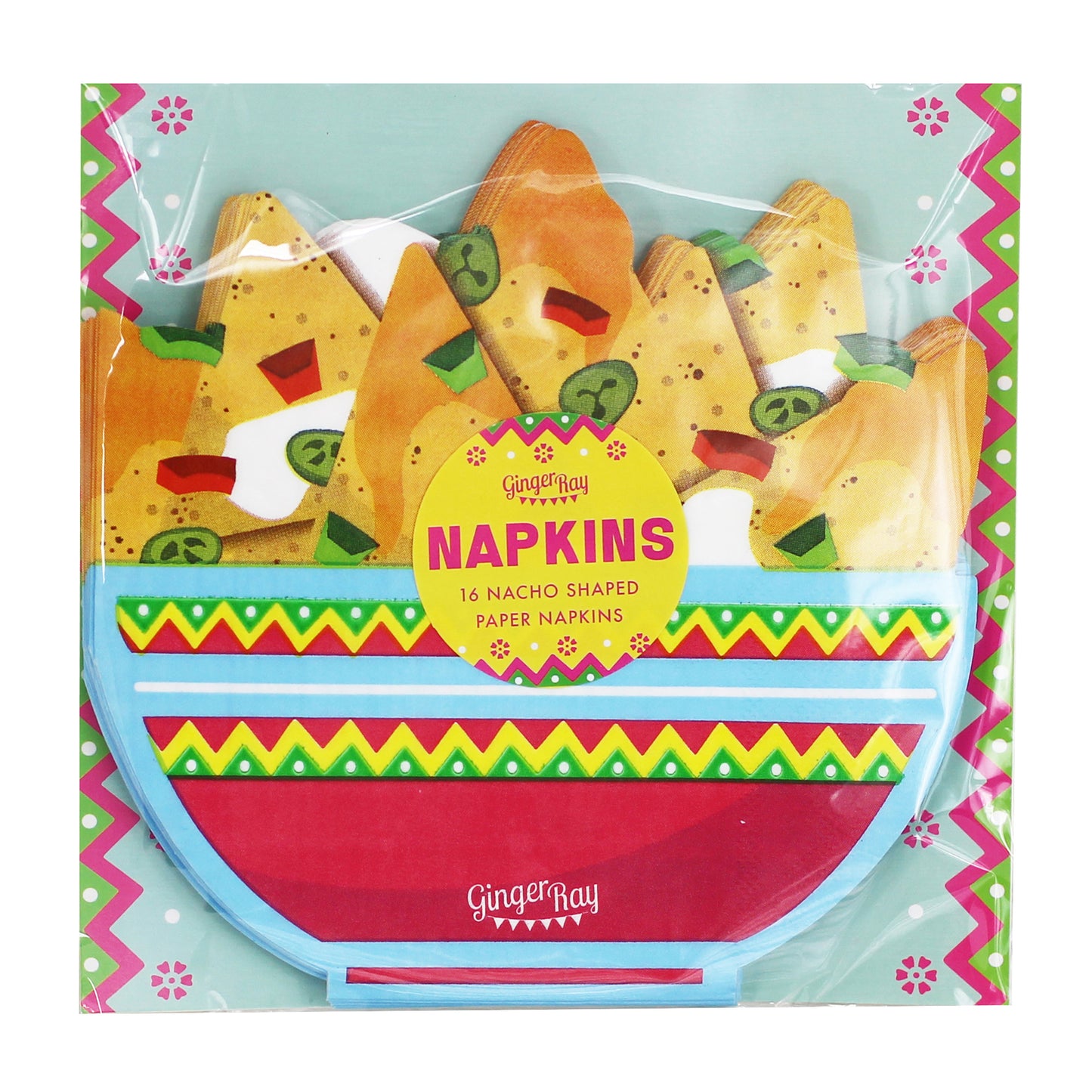 Nachos Shaped Paper Party Napkins - Viva la fiesta