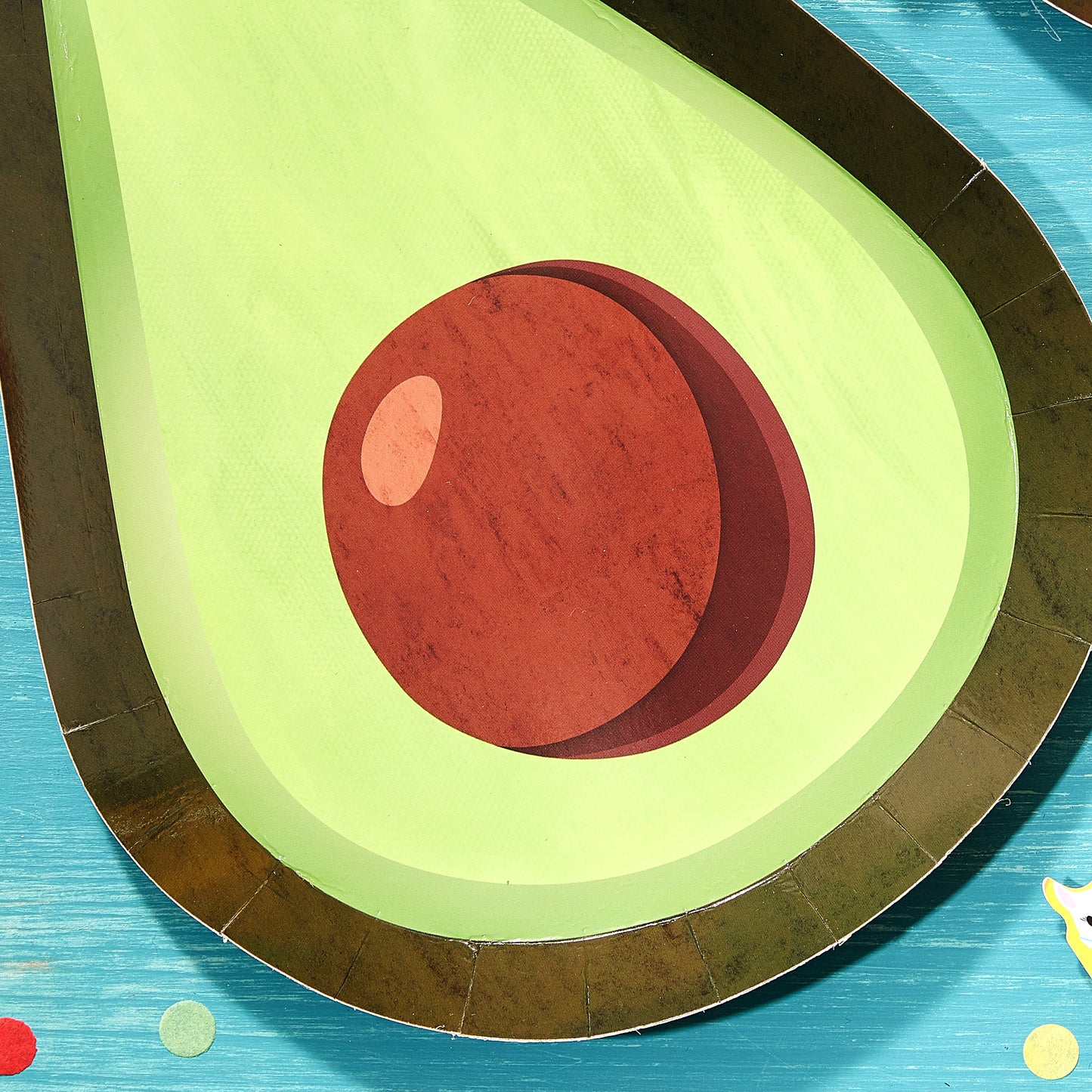 Avocado Shaped Paper Plates - Viva la fiesta