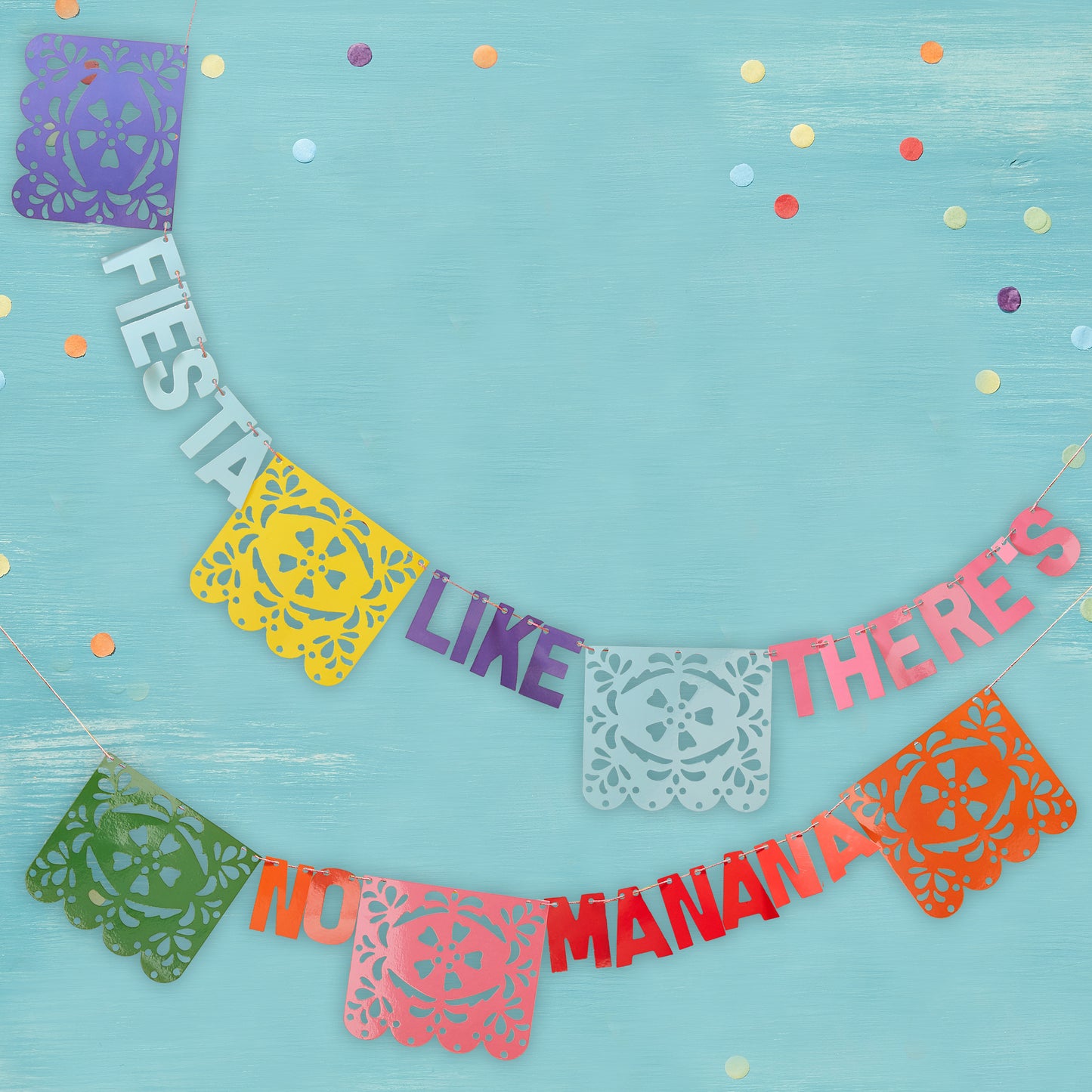 Fiesta Like There's No Manana Flag Paper Party  Bunting - Viva La Fiesta