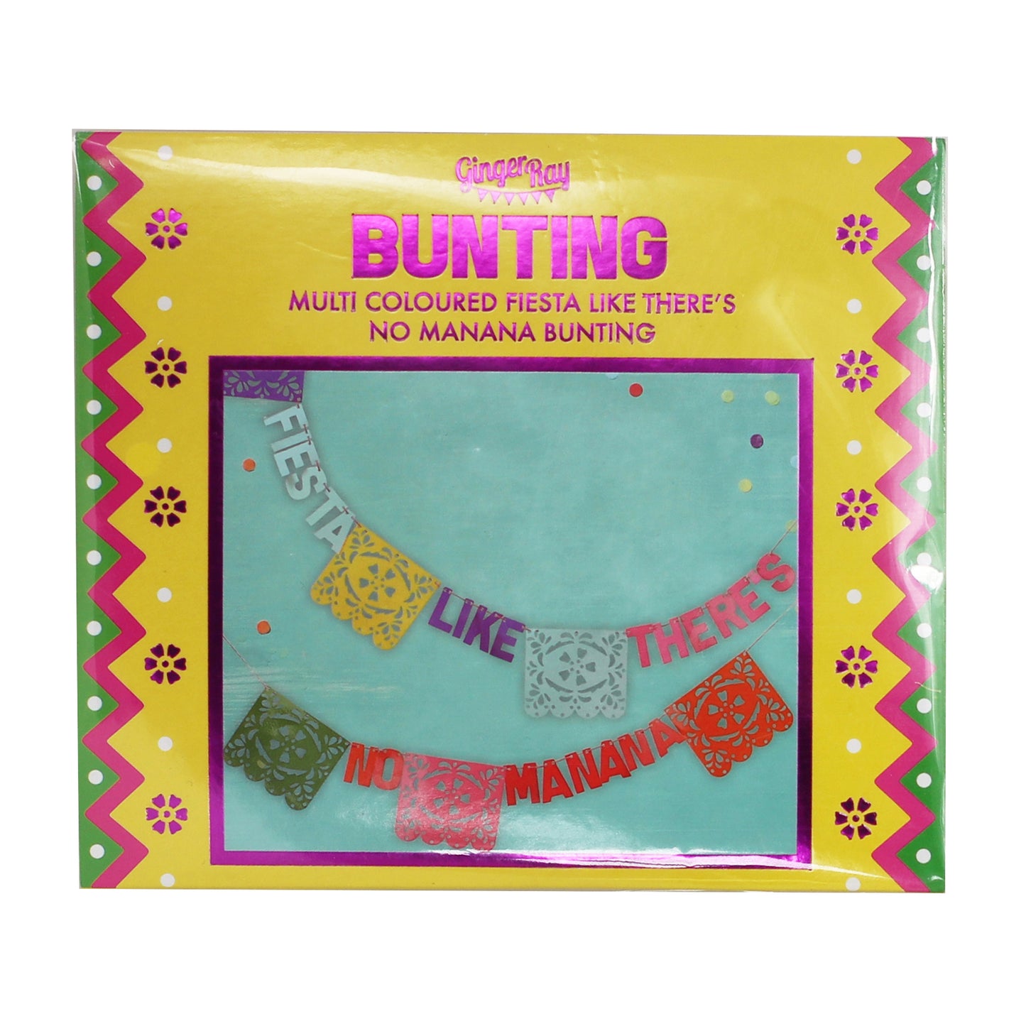 Fiesta Like There's No Manana Flag Paper Party  Bunting - Viva La Fiesta