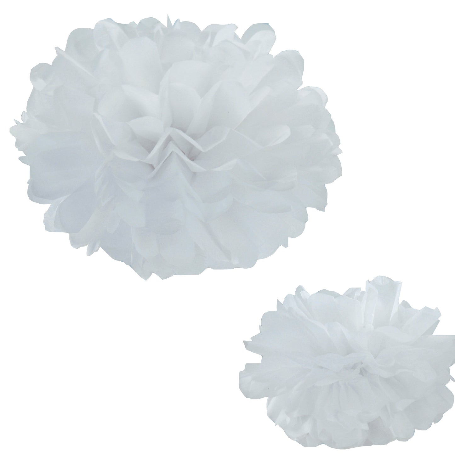 Tissue Paper Pom Poms - White - Vintage Lace