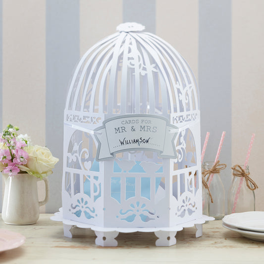 Wedding Post Box Birdcage - Vintage Lace