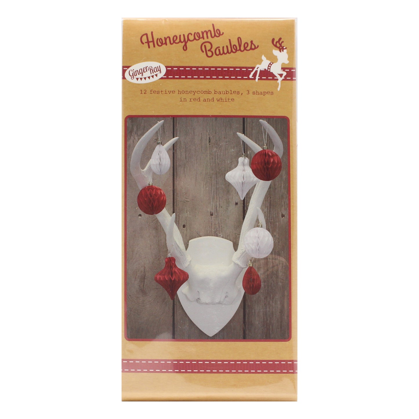 Christmas Honeycomb Baubles  - Vintage Noel