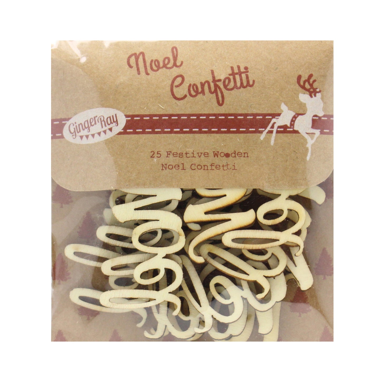 Noel Wooden Table Confetti - Vintage Noel