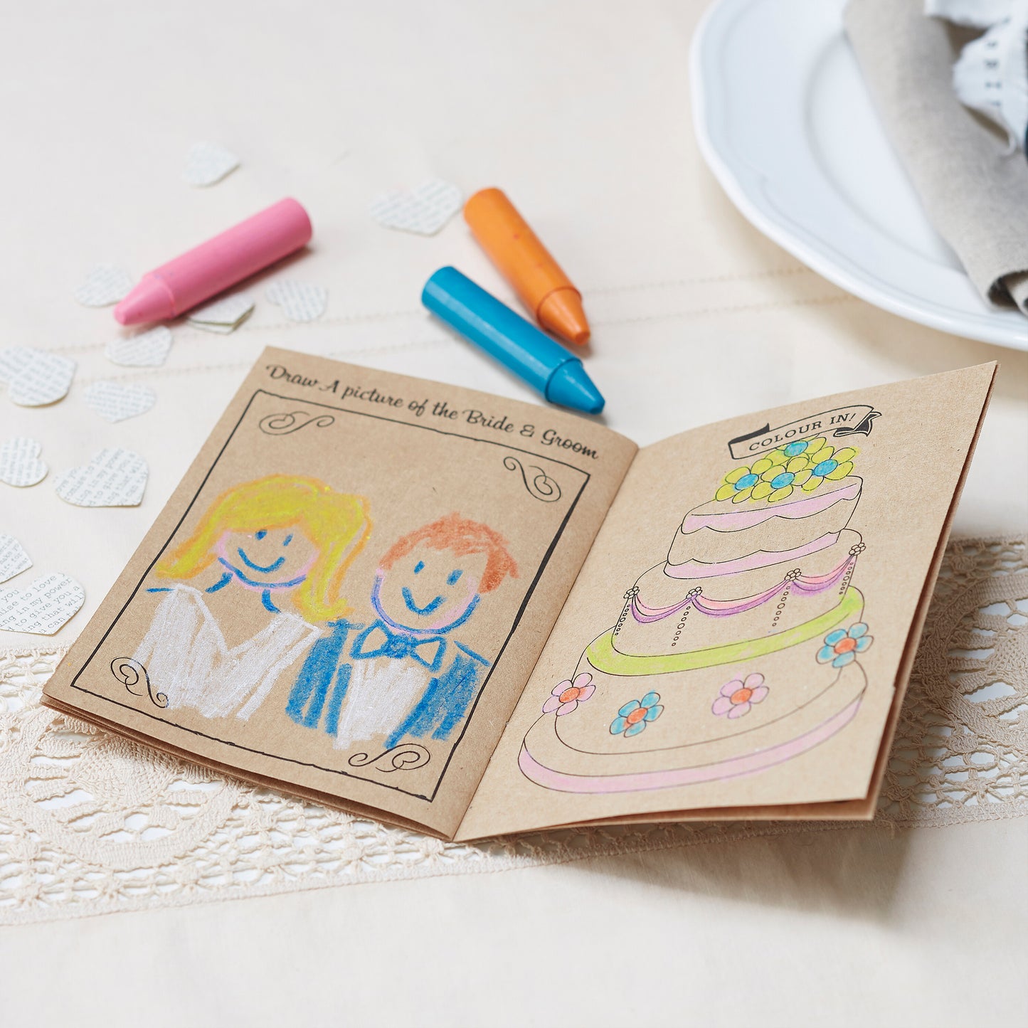 Childrens Kraft Wedding Activity Book