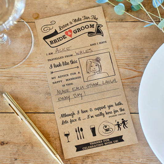 Advice For The Bride & Groom Cards