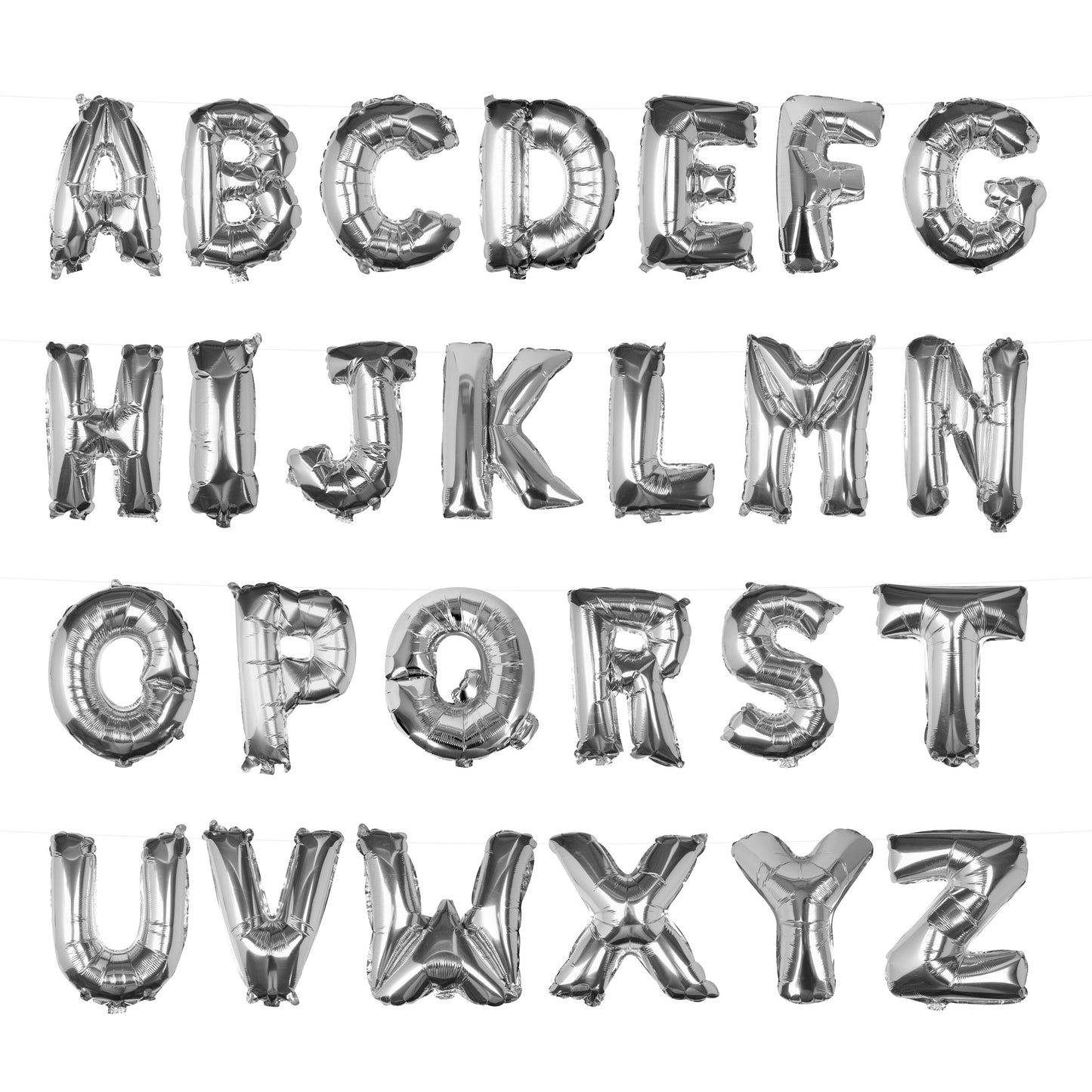 Silver Foil Letter Balloons