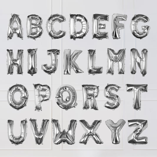 Silver Foil Letter Balloons