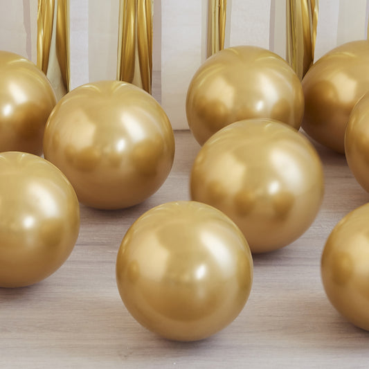 Gold Chrome Balloon Mosaic Balloon Pack
