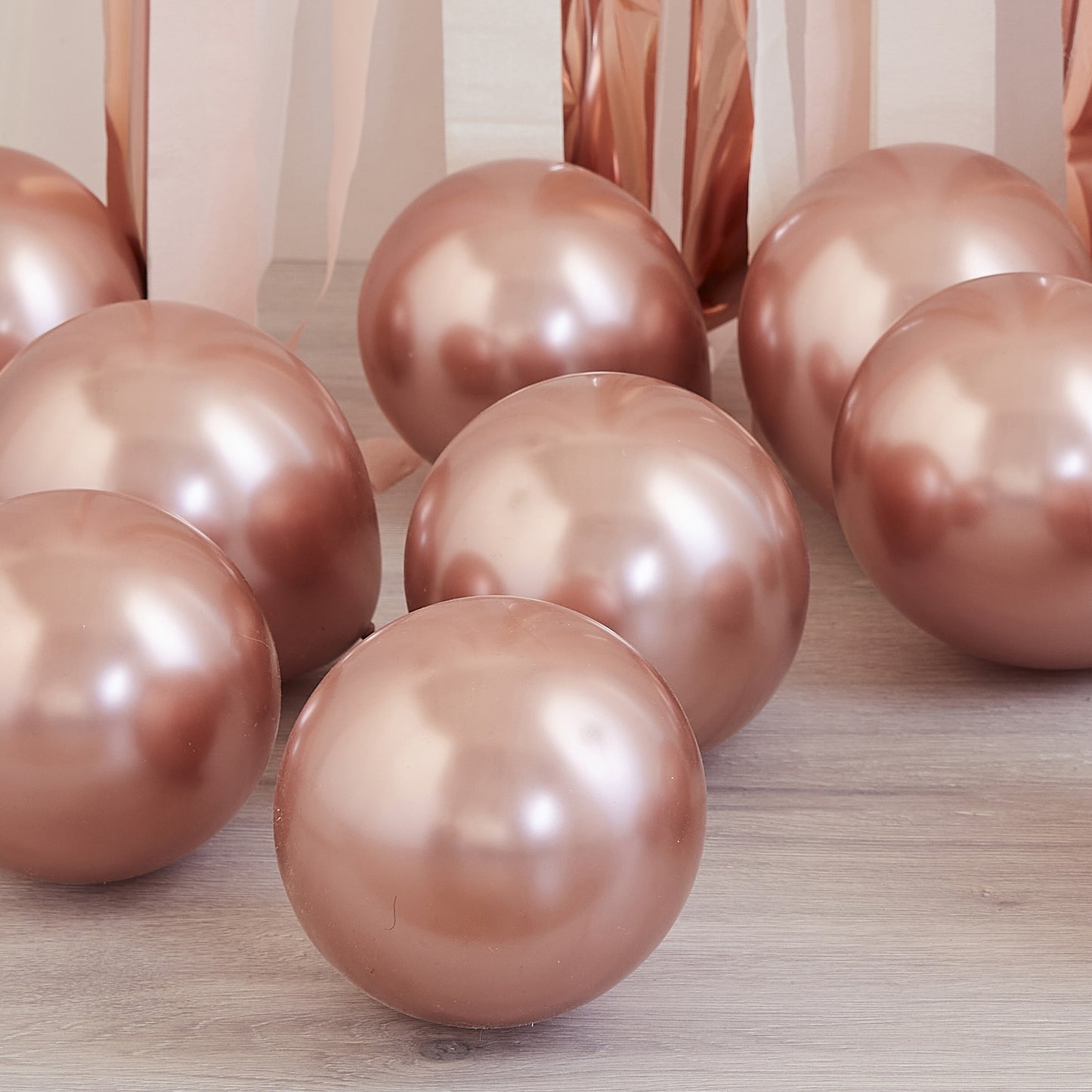 Rose Gold Chrome Balloon Mosaic Balloon Pack