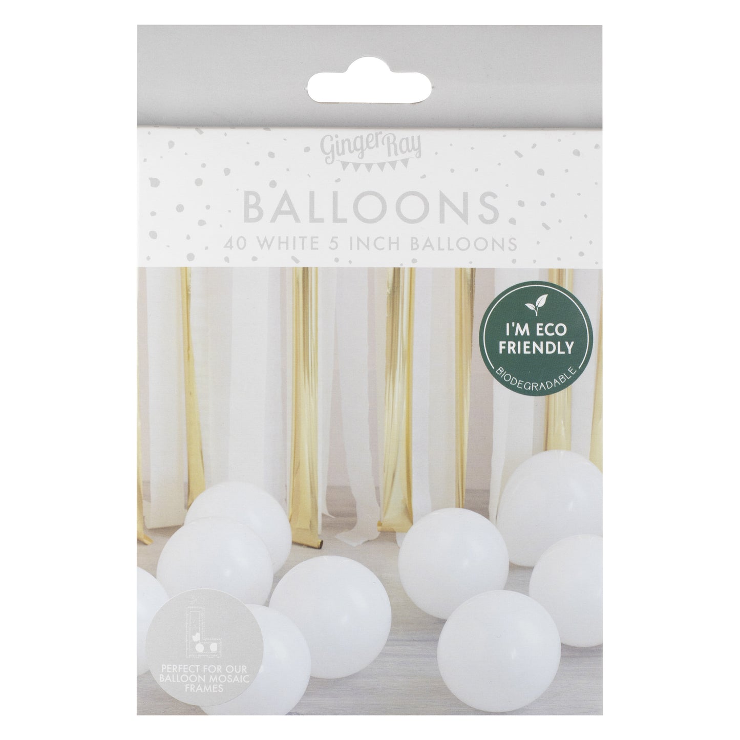 White Balloon Mosaic Balloon Pack