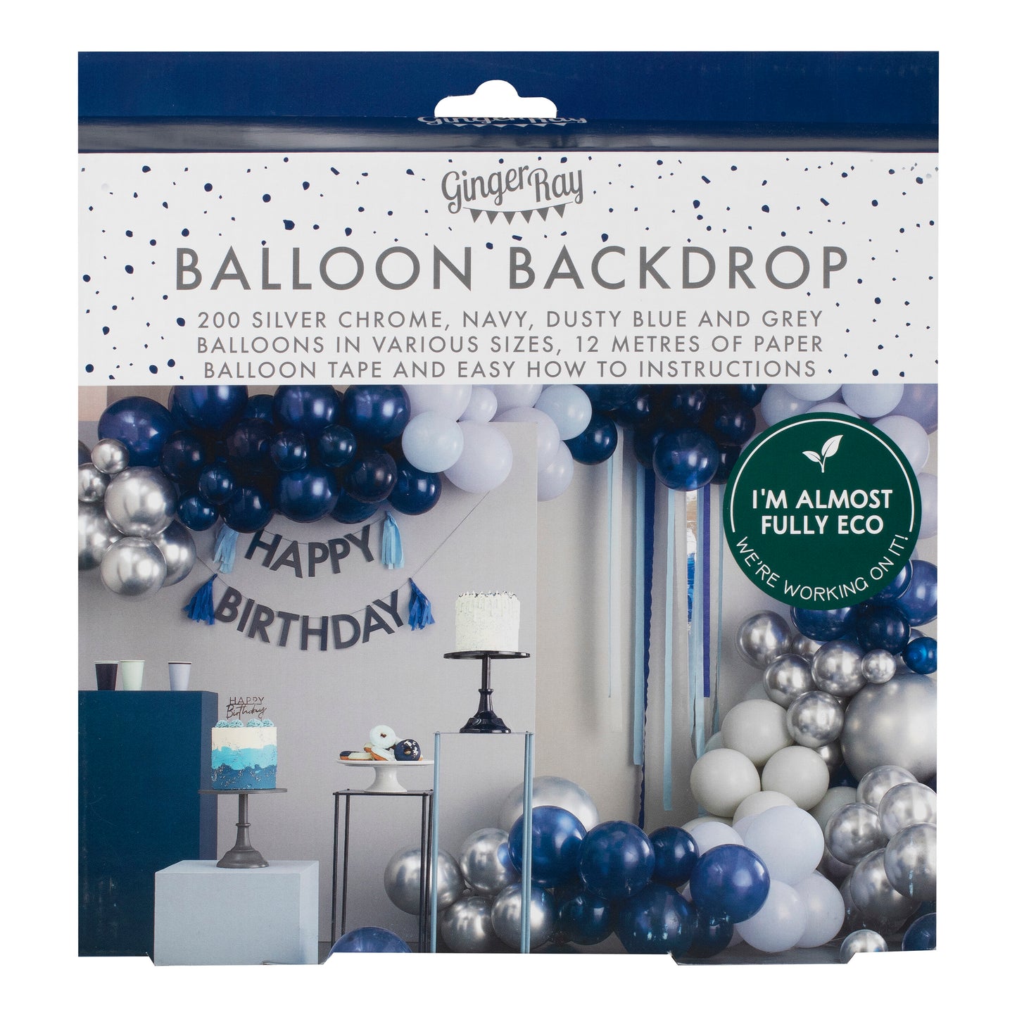 Luxe Silver, Navy & Blue Balloon Arch Kit